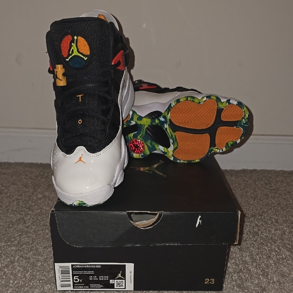 jordan 6 rings black orange